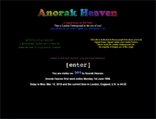 Tablet Screenshot of anorakheaven.com